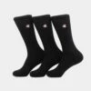 Champion 3 Pack C Logo Crew Socks Black