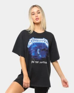 Metallica Ride The Lightning Vintage Tee Washed Black
