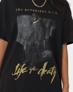 NOTORIOUS B.I.G Life After Death Vintage T-Shirt Black -Culture Kings 08000090 YB001 womens 0040