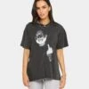WILLIE NELSON Finger Short Sleeve Vintage T-Shirt Washed Black -Culture Kings 08000475 YW607 womens 0020