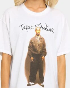 Tupac Icon Short Sleeve T-Shirt White -Culture Kings 08000498 YW100 womens 00050