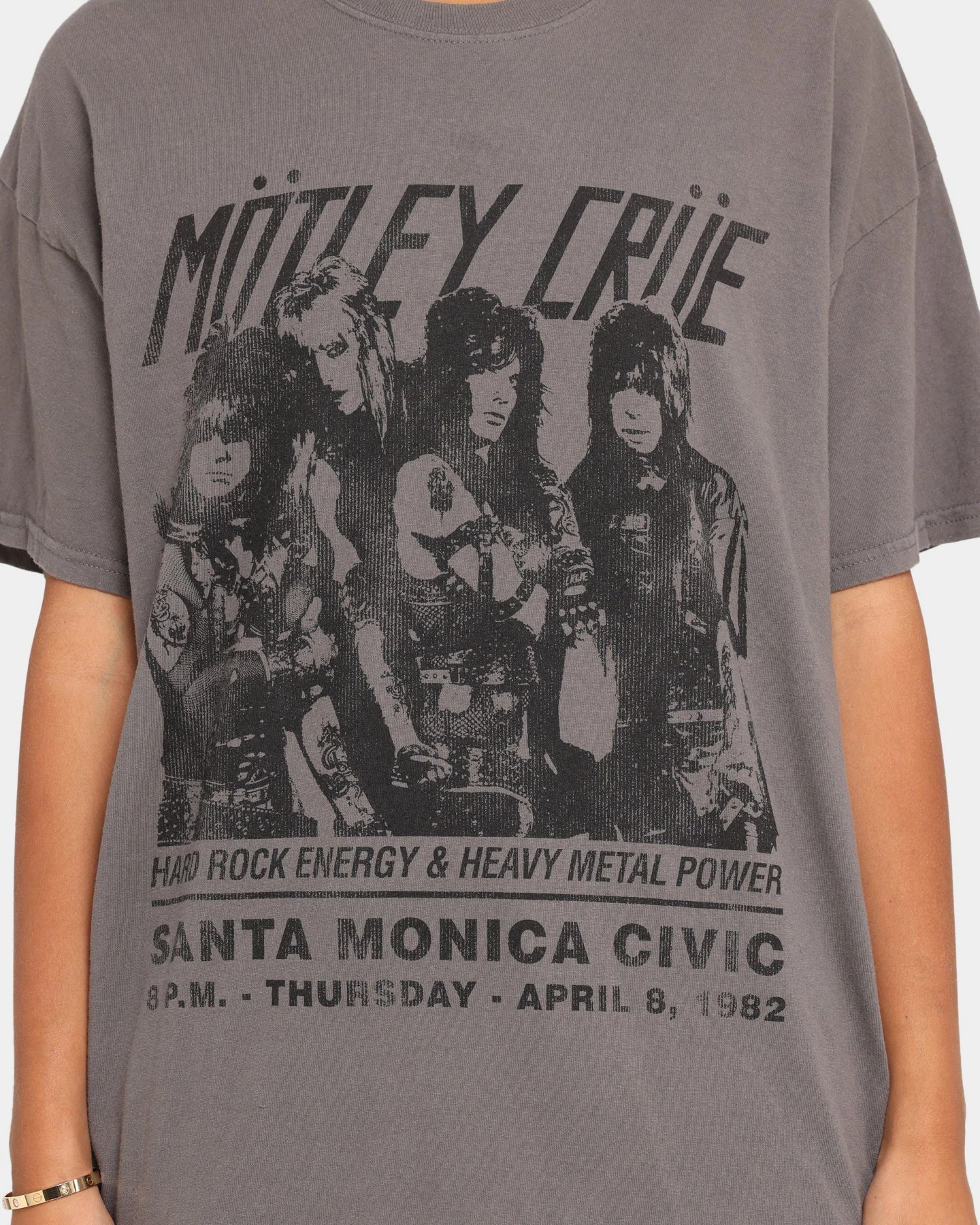 Motley Crue Men's Santa Monica Vintage T-Shirt Charcoal Wash 5 Motley Crue Men's Santa Monica Vintage T-Shirt Charcoal Wash - Image 3