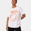 Nirvana Smiley Logo 2 T-Shirt White -Culture Kings 08000702 YW100 womens 0010