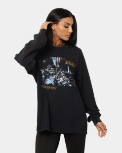 Nirvana Unplugged Long Sleeve T-Shirt Black Wash