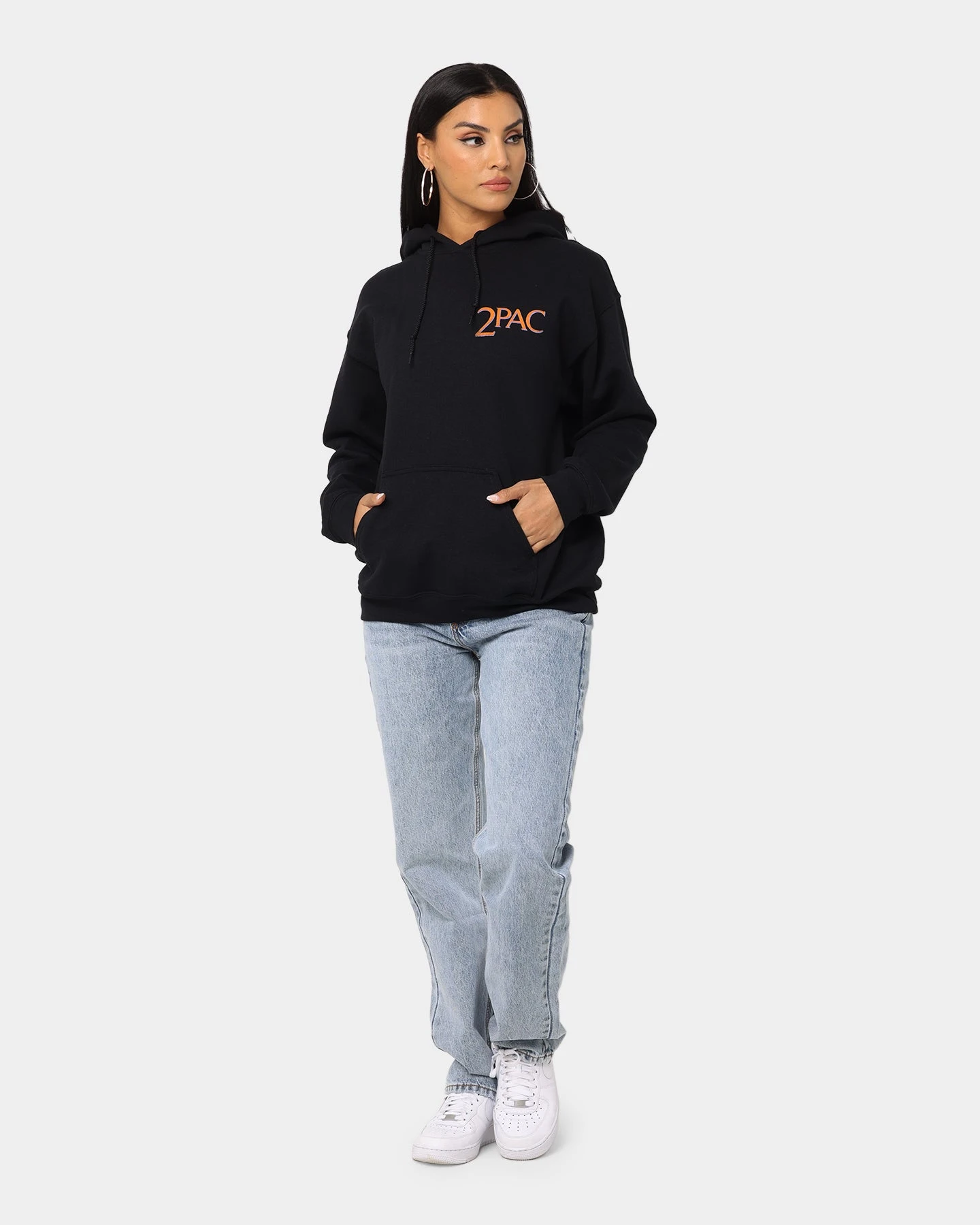 Tupac All Eyes Bandana Hoodie Black 5 Tupac All Eyes Bandana Hoodie Black - Image 3