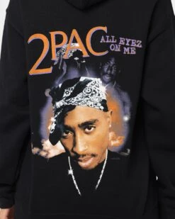 Tupac All Eyes Bandana Hoodie Black 15 Tupac All Eyes Bandana Hoodie Black -Culture Kings 08000707 YB001 womens 0040