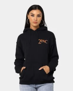 Tupac All Eyes Bandana Hoodie Black 19 Tupac All Eyes Bandana Hoodie Black -Culture Kings 08000707 YB001 womens 0080