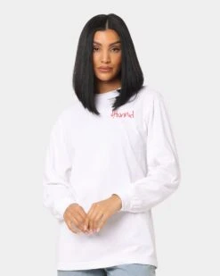 4HUNNID 4 Logo Paisley Long Sleeve T-Shirt White -Culture Kings 08000722 YW100 womens 0080