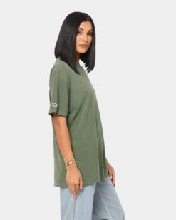 Wu Wear Merch Logo Vintage T-Shirt Washed Green -Culture Kings 08000753 YW834 womens 0050