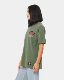 Wu Wear Merch Logo Vintage T-Shirt Washed Green -Culture Kings 08000753 YW834 womens 0060