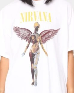 Nirvana In Utero Vintage T-Shirt White 12 Nirvana In Utero Vintage T-Shirt White -Culture Kings 08000780 YW100 womens 0030