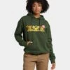Guns N Roses Gun Logo Hoodie Forest Green -Culture Kings 08000789 YF006 womens 0010