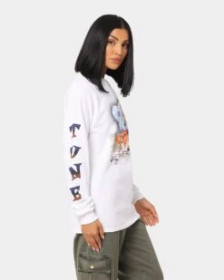 Space Jam Planets Long Sleeve T-Shirt White -Culture Kings 08000808 YW100 womens 0050