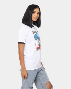 Blink 18 Anime Ringer T-Shirt White/Black -Culture Kings 08000825 YW110 womens 0050