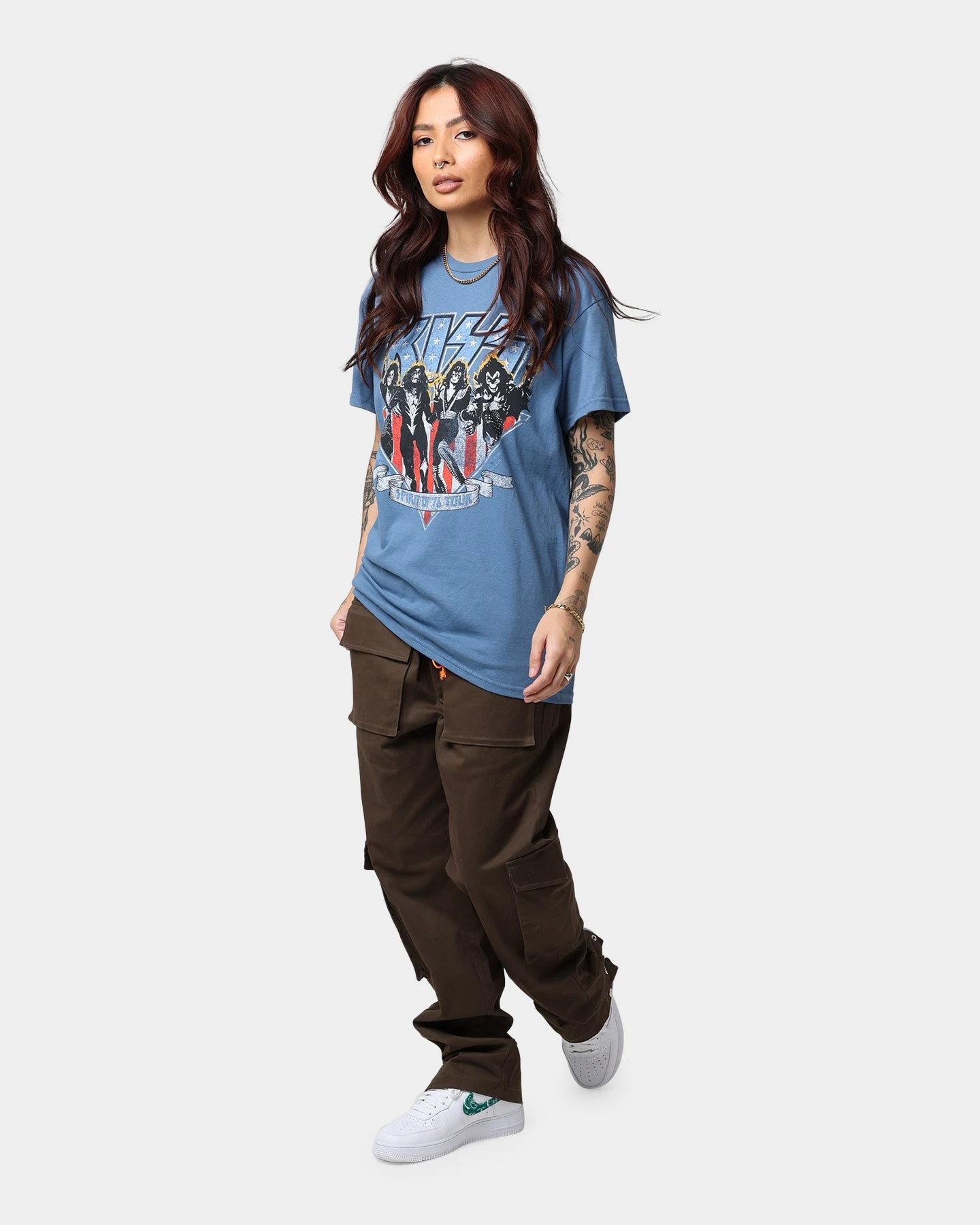 KISS Spirit Of '76 Tour T-Shirt Indigo Blue 4 KISS Spirit Of '76 Tour T-Shirt Indigo Blue - Image 2