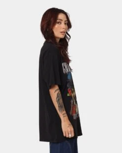 Guns N Roses Houston Skull T-Shirt Washed Black -Culture Kings 08001019 YW607 womens 0050