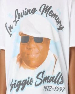 Notorious B.I.G Biggie Airbrush T-Shirt White -Culture Kings 08001023 YW100 womens 0030