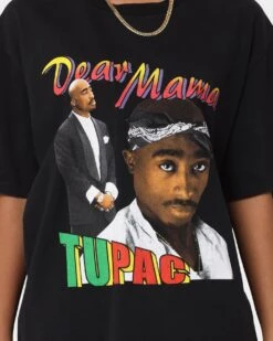 Tupac Dear Mama '90s Homage T-Shirt Washed Black -Culture Kings 08001117 YW607 womens 0030 0b450183 59b4 4692 ad6d d0c750c29a85