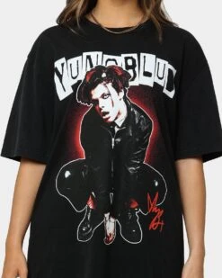 YUNGBLUD Sitting Life On Mars Tour Vintage T-Shirt Washed Black -Culture Kings 08001125 YW607 womens 0050