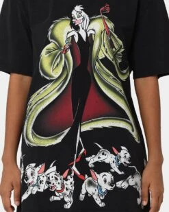 Disney Cruella Vintage T-Shirt Washed Black 10 Disney Cruella Vintage T-Shirt Washed Black -Culture Kings 08001159 YW607 womens 0030