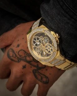 Guess Mainline Big Reveal Watch Gold/Gold