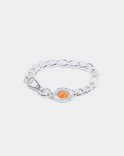 Wild For The Weekend Baller Basketball Bracelet Silver