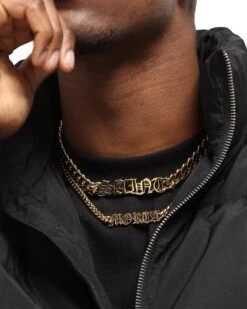 Saint Morta Our Faith Double Chain Necklace Gold