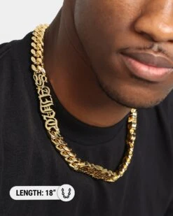 Saint Morta The 3 Saints Chain Necklace Gold -Culture Kings 09000184 YG200 mens 00016