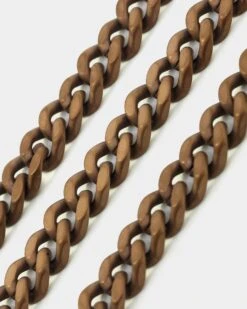 Guess Mainline 23" 8mm Cuban Necklace Chocolate Brown -Culture Kings 09000220 YC772 default 0020