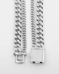 Saint Morta Our Faith Double Chain Necklace White Gold -Culture Kings 09000263 YW101 default 00060