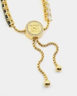 Saint Morta Adjustable Statement Bracelet Gold/Iced Gold/Black -Culture Kings 09000453 YB984 default 0050