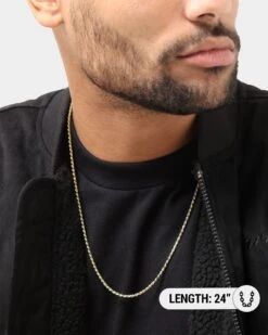 House Of Auric 2.5mm Rope Chain 18K Gold Vermeil -Culture Kings 09000547 YG913 mens 0016