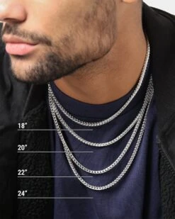 House Of Auric 3.7mm Franco Chain Sterling Silver -Culture Kings 09000549 YS596 mens 0015