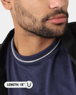 House Of Auric 3.7mm Franco Chain Sterling Silver -Culture Kings 09000549 YS596 mens 0016