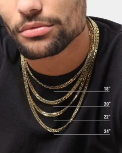 House Of Auric 6.4mm Double Curb Chain 18K Gold Vermeil 20 House Of Auric 6.4mm Double Curb Chain 18K Gold Vermeil -Culture Kings 09000552 YG913 mens 0015