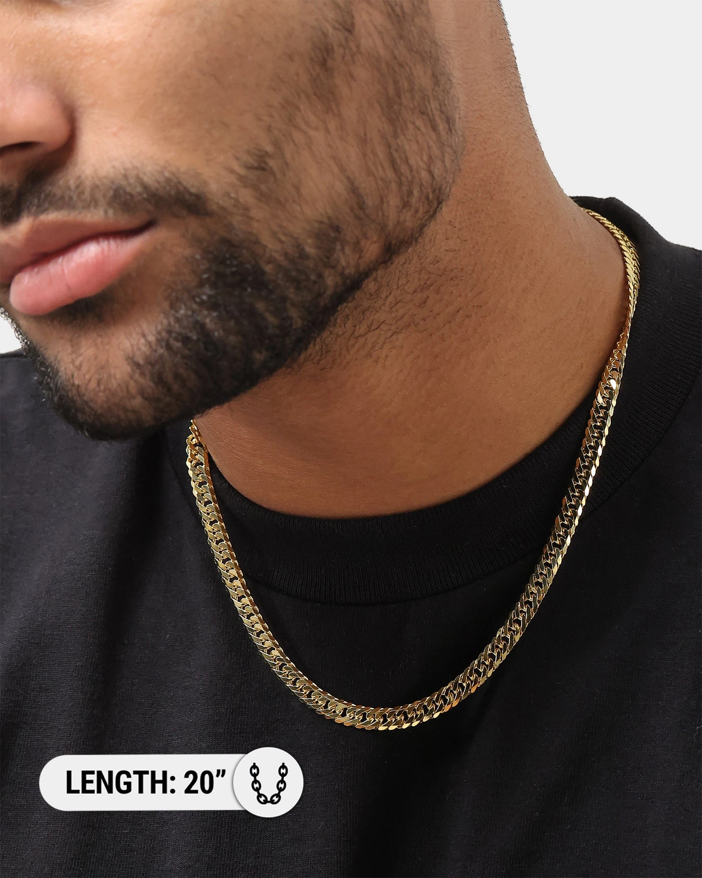 House Of Auric 6.4mm Double Curb Chain 18K Gold Vermeil 8 House Of Auric 6.4mm Double Curb Chain 18K Gold Vermeil - Image 6