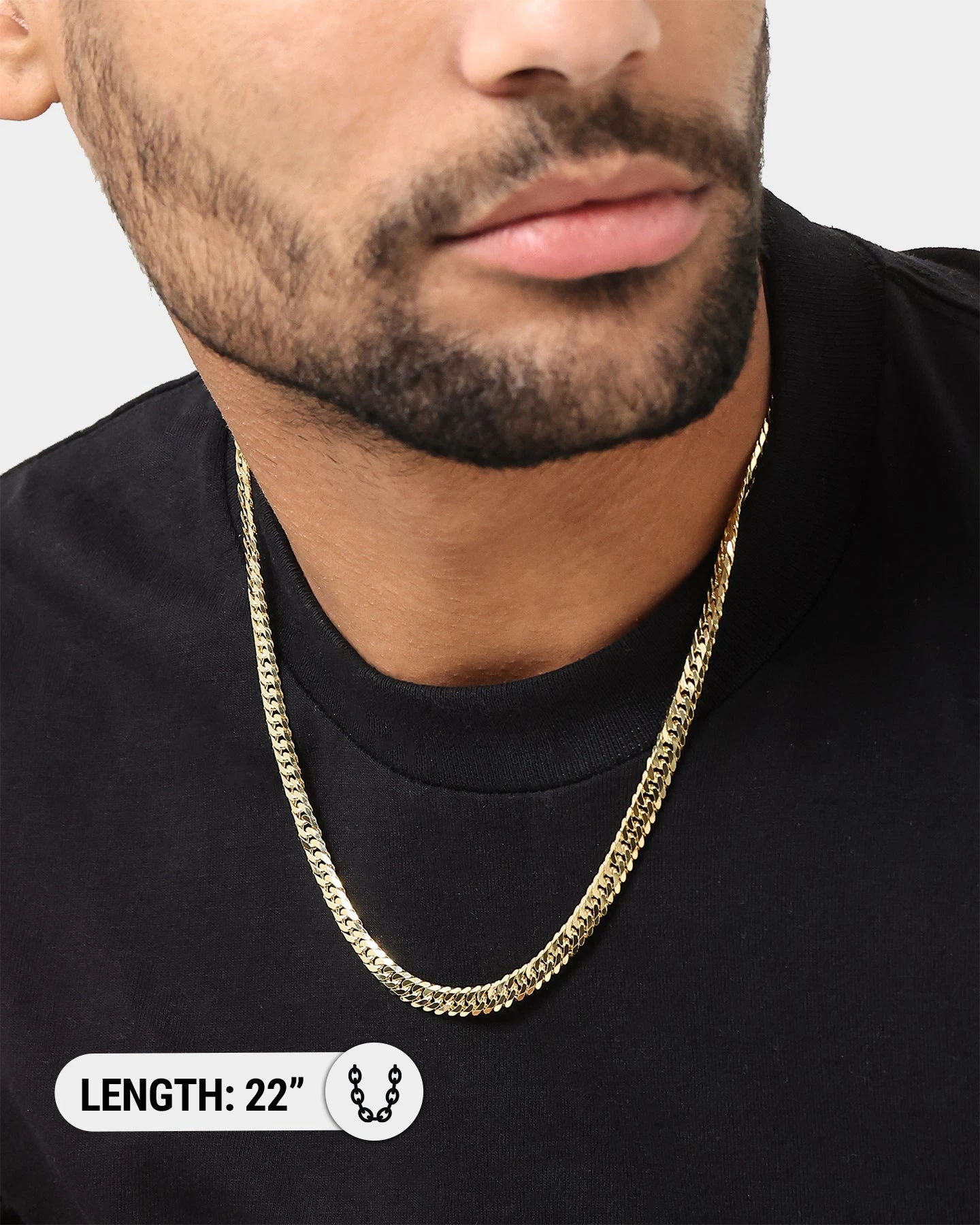 House Of Auric 6.4mm Double Curb Chain 18K Gold Vermeil 9 House Of Auric 6.4mm Double Curb Chain 18K Gold Vermeil - Image 7