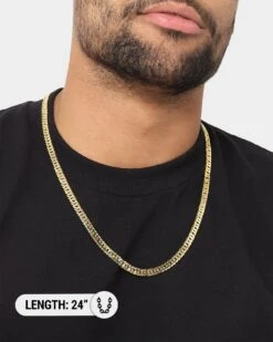 House Of Auric 6.4mm Double Curb Chain 18K Gold Vermeil 24 House Of Auric 6.4mm Double Curb Chain 18K Gold Vermeil -Culture Kings 09000552 YG913 mens 0019