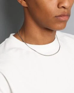 NXS 2.7MM Diamond Cut Curb Chain White Gold -Culture Kings 09000611 YW101 mens 0025