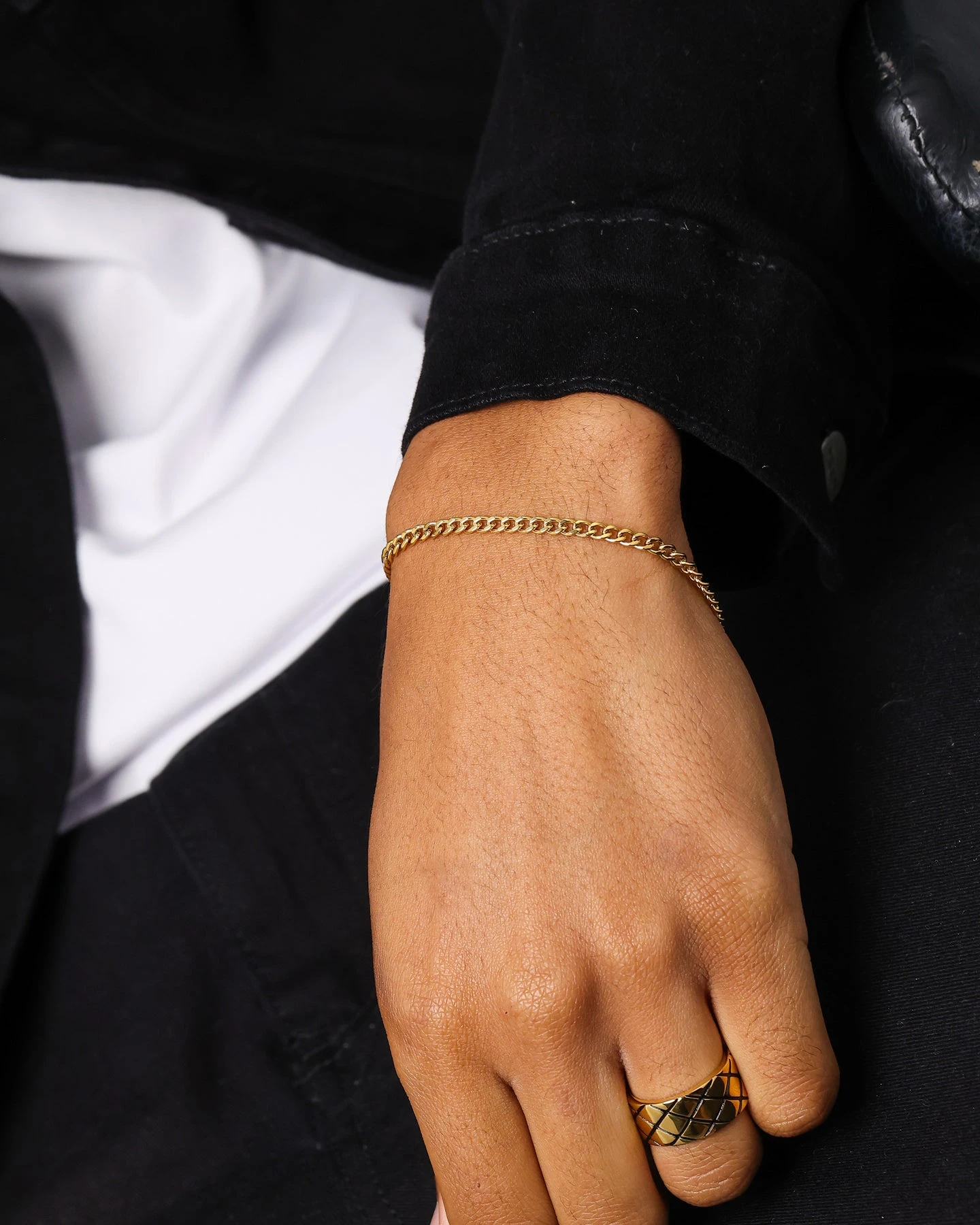 NXS 3mm Cuban Bracelet Gold 3 NXS 3mm Cuban Bracelet Gold