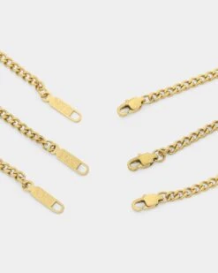 NXS 3mm Micro Cuban Chain Set Gold -Culture Kings 09000621 YG200 default 0040