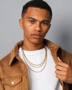 NXS 3mm Micro Cuban Chain Set Gold -Culture Kings 09000621 YG200 mens 0021