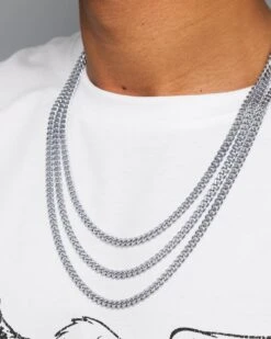 NXS 5mm Chain Link Set White Gold -Culture Kings 09000626 YW101 mens 0025