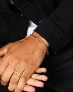 NXS 5mm Cuban Bracelet Gold 13 NXS 5mm Cuban Bracelet Gold -Culture Kings 09000627 YG200 mens 0025