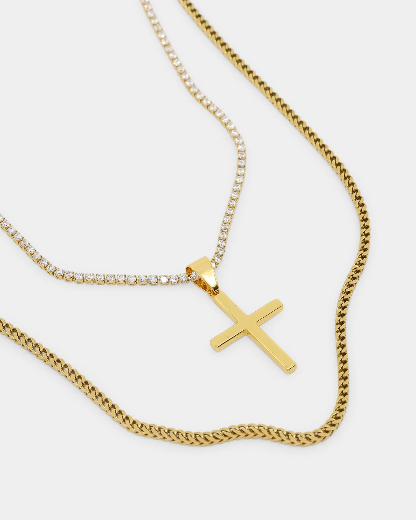 NXS Double Cross Chain Gold 7 NXS Double Cross Chain Gold - Image 5