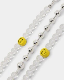 Wild For The Weekend Smiley Beaded Necklace Silver -Culture Kings 09000663 YS001 default 0030 eefbce13 40e9 4341 8817 6575bacf456f