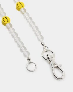 Wild For The Weekend Smiley Beaded Necklace Silver -Culture Kings 09000663 YS001 default 0060