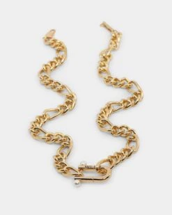 Wild For The Weekend Pearl Clasp Necklace Gold -Culture Kings 09000721 YG200 default 0030