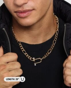 Wild For The Weekend Pearl Clasp Necklace Gold -Culture Kings 09000721 YG200 mens 0015