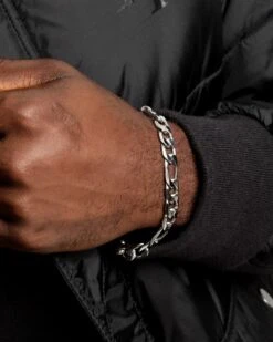 INFRA 9.5mm Figaro Bracelet Stainless Steel